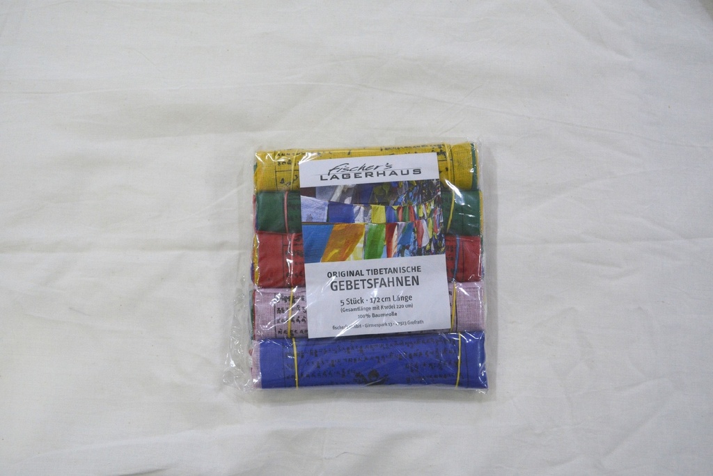 5er Gebetsfahnen multicolor, L 180 cm Aus Nepal