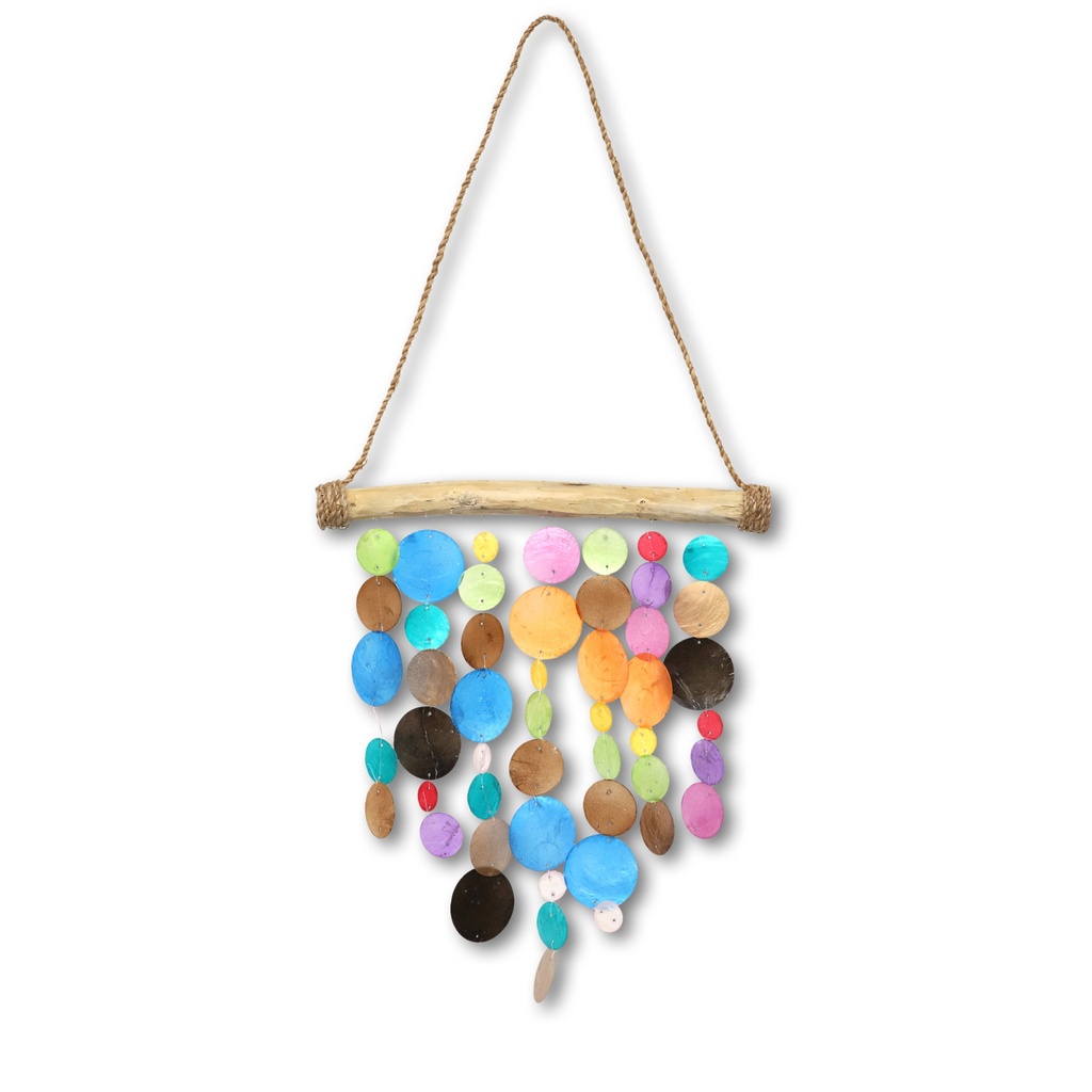 Windspiel 'Kreise' multicolor H 36 cm, B 30 cm