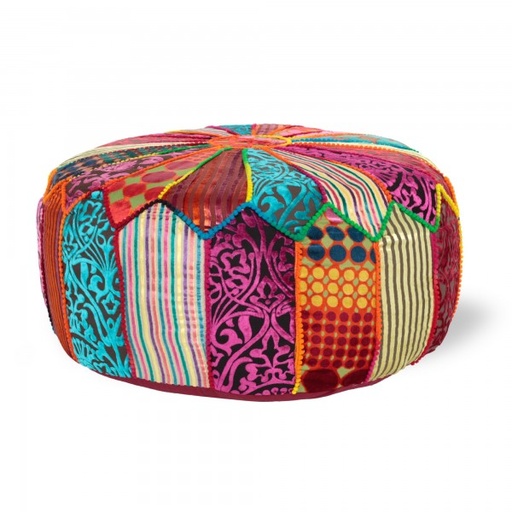 [159051] Pouf multicolor Ø60x30cm
